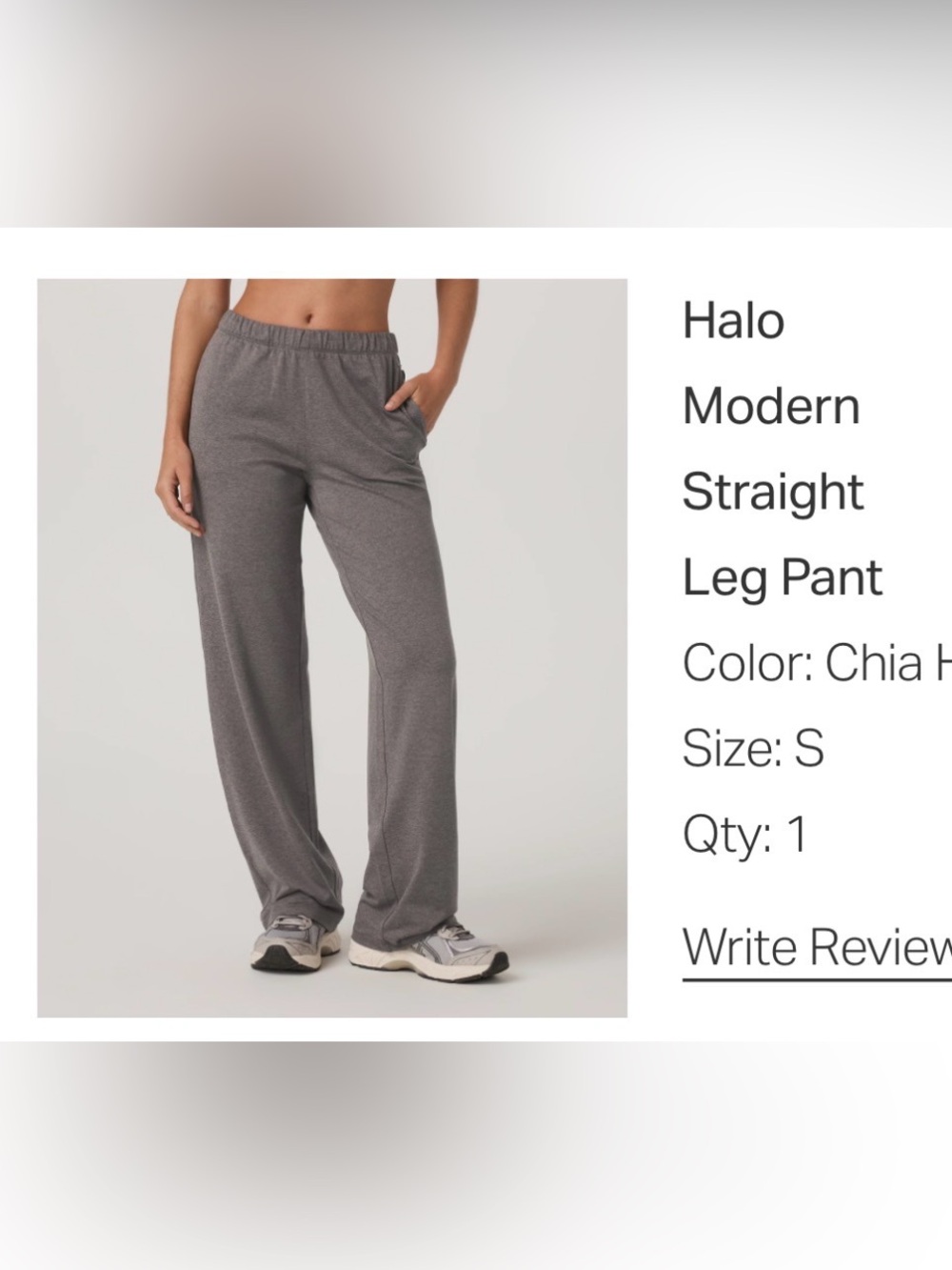 Vuori Halo Modern Straight Leg Pants - Chia Heather size small